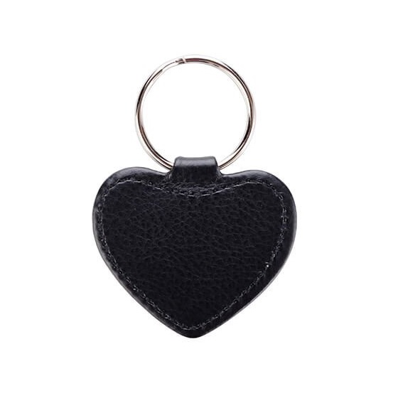 Heart-shaped eco leather keychain for printing